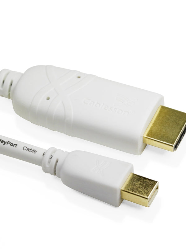 Cablesson Mini DisplayPort to HDMI Cable 2m for Apple iMac MacBook Pro Air LCD TV (VIDEO Adapter lead for Apple iMac- Unibody MacBook - Pro - Air & PC with Mini DP etc.) Full HD 1080p 24k Gold Plated