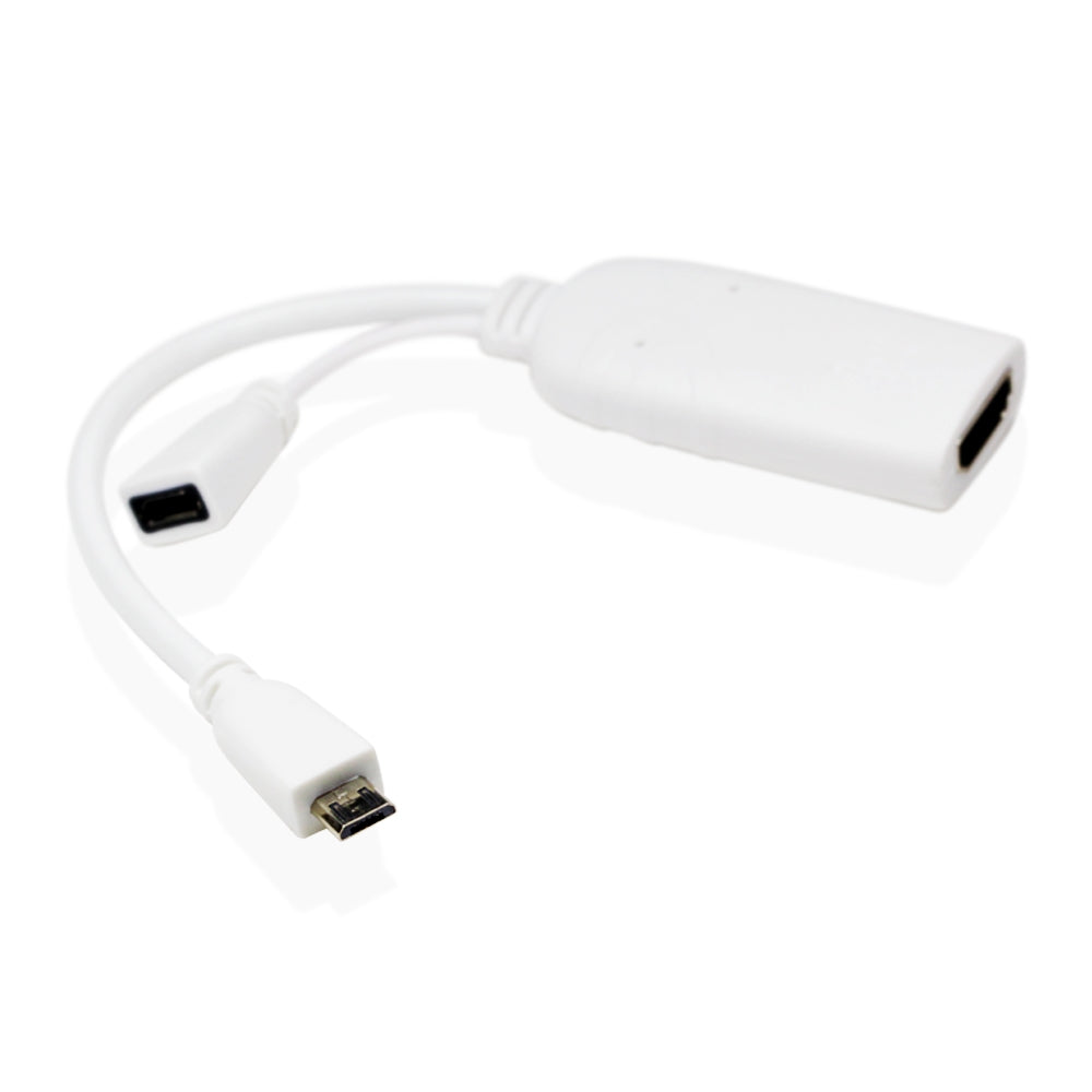 Micro USB MHL to HDMI Adapter HDTV AV cable for Samsung Galaxy S1 / Galaxy S2 / HTC / HTC desire - MHL 5 pin - White
