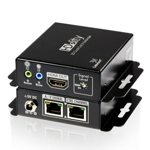 Cablesson HDelity HDMI 3D Extender over Ethernet Dual /Cat5e/6 cables - BALUN, Bi-direktionale IR - 1080p Full HD (50m) / 720p (60m) - unterstützt 3D, 4k, Full HD, Sky Q und andere HD Set Top Boxen, PC, DVD, PS4.