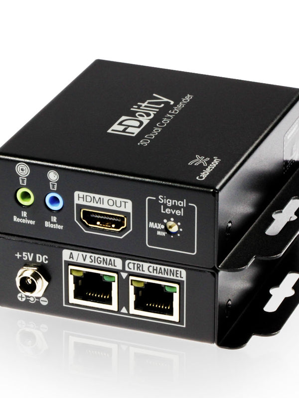 Cablesson HDelity HDMI 3D Extender over Ethernet Dual /Cat5e/6 cables - BALUN, Bi-direktionale IR - 1080p Full HD (50m) / 720p (60m) - unterstützt 3D, 4k, Full HD, Sky Q und andere HD Set Top Boxen, PC, DVD, PS4.
