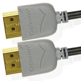 Cablesson Ivuna Slim Flex 3m High Speed HDMI Cable (HDMI Type A, HDMI 2.1/2.0b/2.0a/2.0/1.4) - 4K, 3D, UHD, ARC, Full HD, Ultra HD, 2160p, HDR - **Ultra Slim Design** - Grey