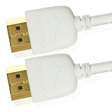 Cablesson Mackuna Slim Flex 1m High Speed HDMI Cable (HDMI Type A, HDMI 2.1/2.0b/2.0a/2.0/1.4) - 4K, 3D, UHD, ARC, Full HD, Ultra HD, 2160p, HDR - **Ultra Slim Design** - white
