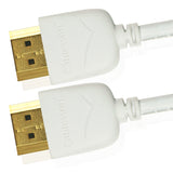 Cablesson Mackuna Slim Flex 2m High Speed HDMI Cable (HDMI Type A, HDMI 2.1/2.0b/2.0a/2.0/1.4) - 4K, 3D, UHD, ARC, Full HD, Ultra HD, 2160p, HDR - **Ultra Slim Design** - white