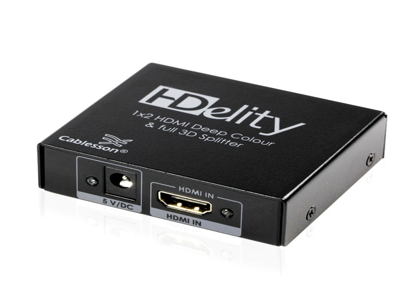 Cablesson - 2 Way Smart-HDMI-Verteiler 1xx-Anschluss (1 Eingang 2 Ausgänge) - Aktiver Verstärker - * Neue Version mit 3D Aktiviert * -v1.3c - 1080p Full HD - Display HD auf 2-TVs (2 Fach Verteiler Box) Sky HD HDCP PS4