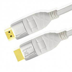 Mackuna Flex **LATEST** 4M / 4 Meter HDMI Flexible Cable **Adjustable Swivel & Rotating 24K Gold** w/Ethernet (Latest Version 2.0/1.4a 21Gbps) 1080P, 4k2k, PS4, XBOX ONE, DVD, Blu-ray, SKY HD, VIRGIN BOX, UHD, FULL HD LCD, PLASMA & LED TV\'s, 3D TV Lead, ARC, Dolby TrueHD Audio Transfer FLEX