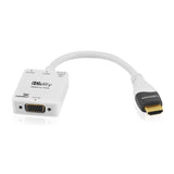 Cablesson Aktive HDMI-auf-VGA-Adapter mit Micro-USB-Power (männlich zu weiblich) - Weiß