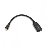 Cablesson Mini DisplayPort auf HDMI 2.0 Weiblicher Adapter Kabel4K Ultra HD mit Audioübertragung| zertifiziert| für Apple / MAC, MacBook Pro, MacBook Air | 24k vergoldete Stecker - Schwarz- 0.2m