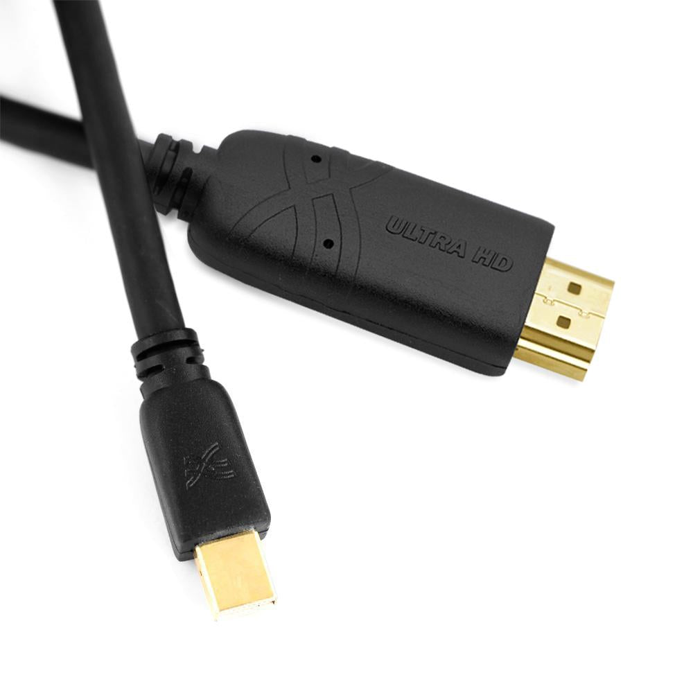 Cablesson Mini DisplayPort1.2 HDMI-Kabel (4k - 60 Hz) (männlich zu weiblich) - 2M - Schwarz