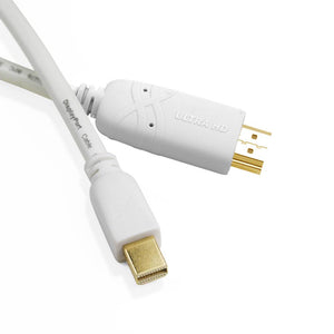 Cablesson - Mini DisplayPort1.2 auf HDMI Stecker Kabel - 1M - 4k - 60 Hz - Weiß