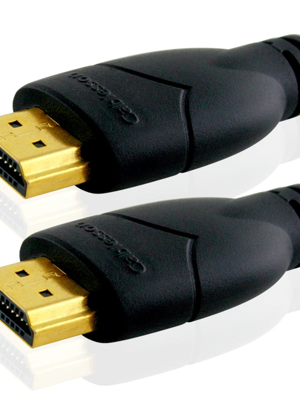 Cablesson Basics 2m (2 Meter) High Speed HDMI Cable with Ethernet - (Latest 2.0/1.4a Version, 21Gbps) Gold HDMI Cable with ETHERNET Compatibility, PS4, SKY HD,FULL HD, 1080P, 2160p, LCD, PLASMA & LED TVs, 4K Ultra HD , 3D TVS, Supports Dolby TrueHDs