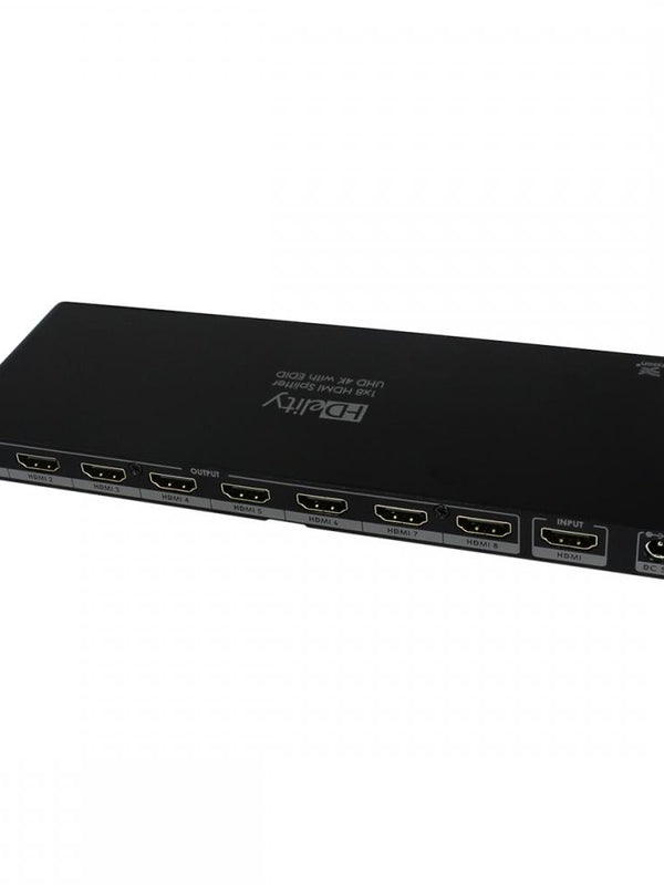 Cablesson 1X8 HDMI 2.0 Splitter MIT EDID - Aktiver Verstärker - Ultra HD, UHD, 4k2k, 2160p, HDR. 3D und ARC fähig. für PS3/PS4, XboX One/360, DVD, BluRay, DVD, HDTV, Gaming und Beamer