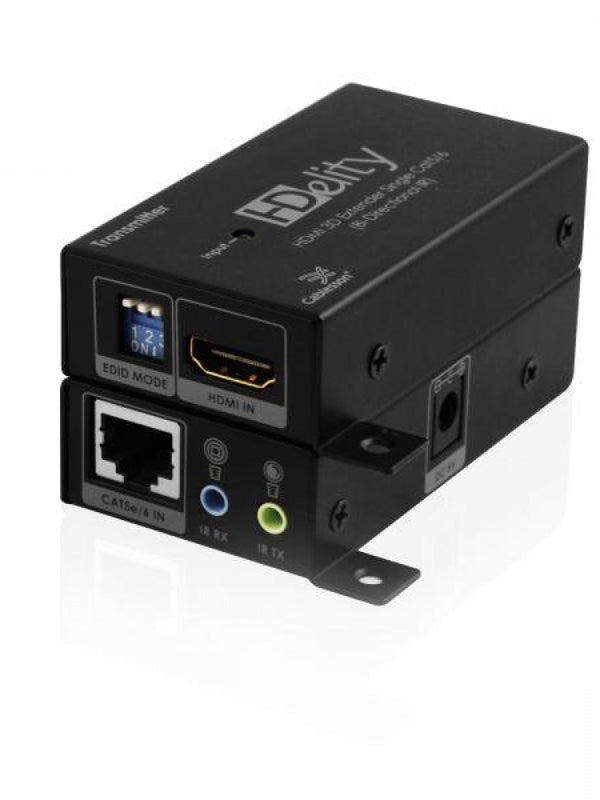 Cablesson HDElity HDMI 3D Extender Single Cat5/6 (BI Directional IR) - 1080p Full HD (50m) / 720p (60m) - supports 3D, 4k, Full HD, Sky Q and other HD set top boxes, PC, DVD, PS4