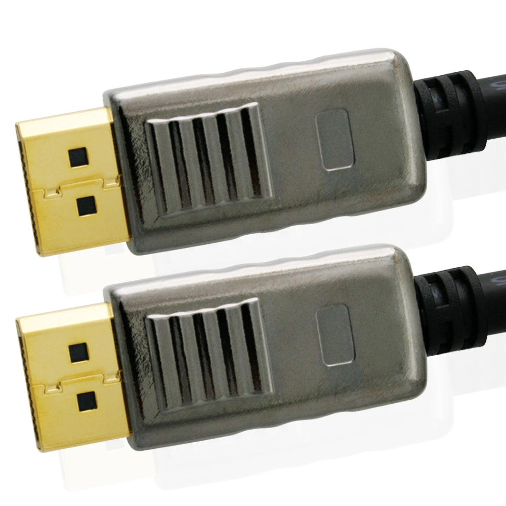 Mithra DisplayPort to DisplayPort cable with locking - 10m, Male to Male - Apple, PC - DP 20pins connection, v1.2 displayport - gold plated connectors - for dp monitor with dp connector