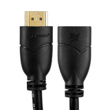 Cablesson Basic 0.2m HDMI Erweiterungskabel - 24K goldbeschichtete Steckkontakte - 1080p bis zu 4k2k - UnterstÃ¼zt v.1.4 / 2.0 - Audio und Video - 3D Full HD UHD - Stecker auf Buchse (HD LCD Plasma TV PS4 Sky Wii U Blu-ray)