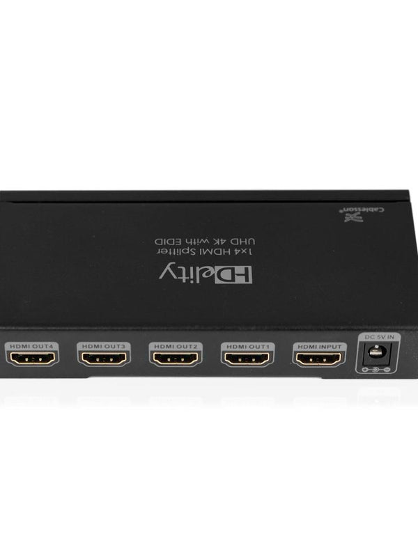 Cablesson HDelity 1x4 HDMI Splitter mit 4K2K (Adv EDID) (1 Eingang 4 Ausgang) - Aktiver Verstärker ** 3D Enabled ** 1080p Full HD - Teilt das HD-Signal Von SkyHD, Virgin, Xbox 360, Xbox One, PS3, PS4, Nintendo Wii U auf 4 HD Displays - 4K2K - 8K - UHD