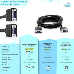 Cablesson VGA Stecker auf VGA Stecker 7 Meter