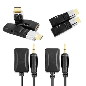 Cablesson Ivuna Flex IR Adapter kit with remote control - Infrared receiver IR repeater emitter. SKY Q, CEC, Magic Eye, 3D, HDCP, Blu-Ray, HDTV, 2160p, HDMI 2.1 /2.0, UHD