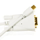2 m - Cablesson Mini Displayport auf VGA Kabel - Thunderbolt Anschluss - Video Adapter Verbindung für Apple iMac, Mac Mini, MacBook Pro, MacBook Air & PCs mit Mini DP - vergoldete Stecker