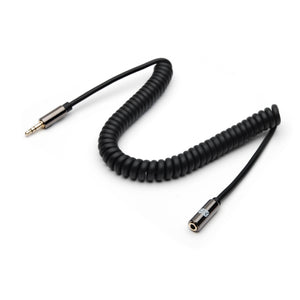 XO 3.5mm Jack Coiled Stereo Audio Cables - 1m-3m - Male to Female - 1M