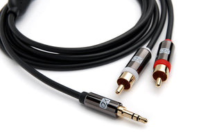 XO - 3.5mm male to 2 x RCA 5M - Black