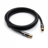 XO Antenna Cable - Black - Male plug to Female socket TV Aerial RG6 Coaxial Cable - 3m