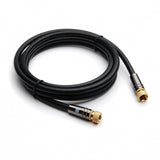 XO Antenna F Cable - Black - Female socket to Female socket TV Aerial RG6 Coaxial Cable - 5m - used for cable expansion