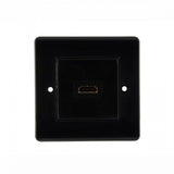 Cablesson HDMI Wall-Face Plate Single Connector - 100 / Black Standard Size Face Plate / Supports all HDMI versions up to 1.4a / 2.0 with high speed Ethernet / SKY HD, Blu-ray, 3DTV, 1080p / 24k Gold Plated Connector