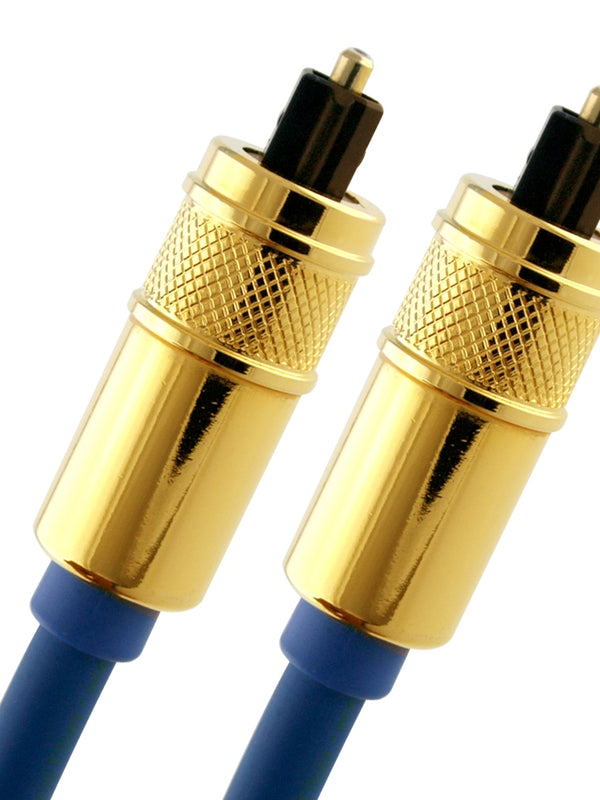 Cablesson Kaiser 10m Optisches TOSLINK Digital Audio SPDIF Kabel - Blue 24k GoldÃ¼berzug. Kompatibel mit PS4/PS3, Xbox One, Wii, Sky Q, Sky HD, HD Fernsehern, DVD, Blu-Rays, AV Amp.