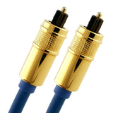 Cablesson Kaiser 10m Optisches TOSLINK Digital Audio SPDIF Kabel - Blue 24k GoldÃ¼berzug. Kompatibel mit PS4/PS3, Xbox One, Wii, Sky Q, Sky HD, HD Fernsehern, DVD, Blu-Rays, AV Amp.