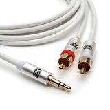 XO 3,5 mm Stecker auf 2 x Cinch (Stecker - Cinch) - 3M - White