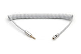XO 3.5mm Stereo Audio Spiralkabel weiß, 1m - Audio Verlängerungskabel männlich auf weiblich für Apple iPhone, iPod, iPad, Samsung, Smartphones & Tablets, MP3 Players, Lautsprecher, PCs, Kopfhörer, Autoradio