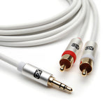 XO - 3,5 mm auf 2 x Cinch-Stereo-Audio-Kabel - 1-10m - Stecker auf Stecker