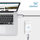 Cablesson - USB Typ C Stecker auf HDMI-Stecker-Adapter-Kabel mit Aluminium Shells - 1M 4K @ 30Hz - Schwarz