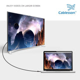 Cablesson - USB Typ C Stecker auf HDMI-Stecker-Adapter-Kabel mit Aluminium Shells - 1M 4K @ 30Hz - Schwarz