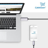 Cablesson - USB Typ C Stecker auf HDMI-Stecker-Adapter-Kabel mit Aluminium Shells - 3M 4K @ 30Hz - Schwarz