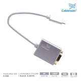Cablesson - USB Typ C-zu-VGA-Adapter 0.23m - männlich zu weiblich - 1080P @ 60Hz