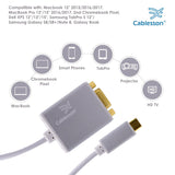 Cablesson - USB Typ C-zu-VGA-Adapter 0.23m - männlich zu weiblich - 1080P @ 60Hz