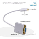 Cablesson - USB Typ C-zu-VGA-Adapter 0.23m - männlich zu weiblich - 1080P @ 60Hz