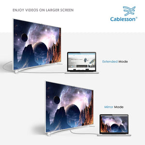 Cablesson - USB Typ C-zu-VGA-Adapter 0.23m - männlich zu weiblich - 1080P @ 60Hz