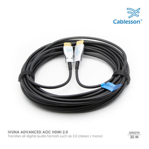 Ivuna - Advanced AOC HDMI-2.0-Kabel - 4K Ultra-3840 x 2160 bei 60 Hz - 10 m - 30 m