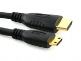 Premium Plus 2M (2 Meters) Mini HDMI to HDMI Cable with Ethernet (Latest 1.4a / 2.0 version) Gold Plated 3D Full HD 1080p 4k2k - use with Panasonic, Sony, JVC, Nikon, FujiFilm Camera and Camcorder Ideal For Connecting HD Devices using the Mini HDMI Connector.