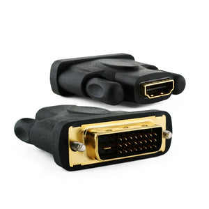Cablesson HDMI Female to DVI / DVI-D Male Adapter / Converter - Black - Gold Plated