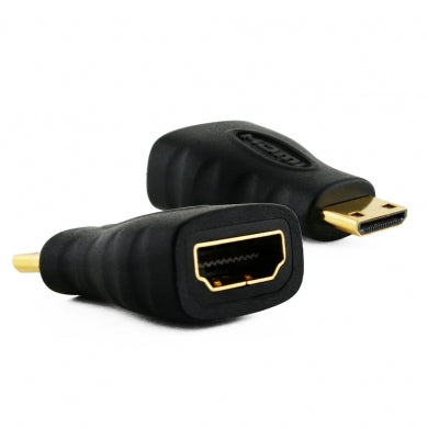 Premium Plus Mini HDMI M to HDMI F BLACK Adapter - Gold Plated, 4K, v2.0/1.4a 3D 2160p Monitor Cable Display, Digital Cameras, Camcorders, 4K Ultra HD