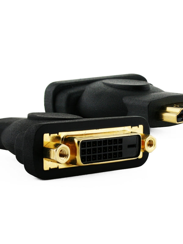 Cablesson HDMI Male to DVI Female Adapter Monitor Display Cable - HDMI to DVI-D Video Adaptor/Converter - for HDTV, LCD, Plasma, DVD, Projector and DVI Monitor 1080p - Gold Plated connectors