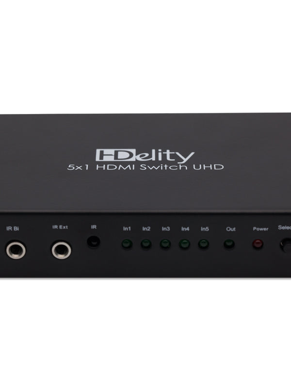 Cablesson HDelity Basic 5 x 1 HDMI 4k switch with remote control - 5 port Selector Switcher HDMI Hub - for HDTV, Sky and other TV boxes, PS4/3, Xbox One/360 and more - HDMI 2.1, 2.2, 3D, Full HD, 4k, UHD, Ultra HD