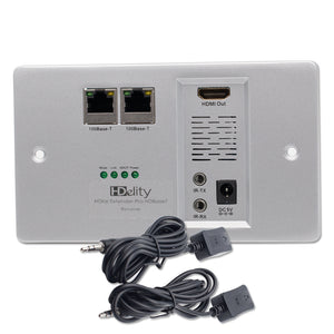 Cablesson HDelity HDBaseT 100m Wall Plate Extender (100m) (HDMI + 10/100 + IR) 4Kx2K Ultra HD Over Single Cat5e/Cat6 /Cat7, RS232 with bidirectional IR Control. Support 3D, 1080p, 4k, Deep Colour, UHD, HDR, CEC
