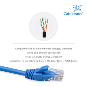 Cablesson - Cat6 Ethernet Cable - RJ45 - 5m-50m - Blue