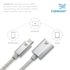 Cablesson - Maestro - USB C to USB A Female Extension Cable - 3.0 - 1m