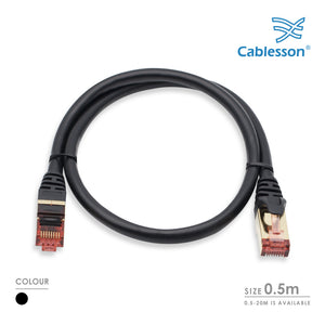Cablesson - Cat7 Ethernet Cable - 0.5m - RJ45 - Black