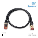 Cablesson - Cat7 Ethernet Cable - 1m - RJ45 - Black
